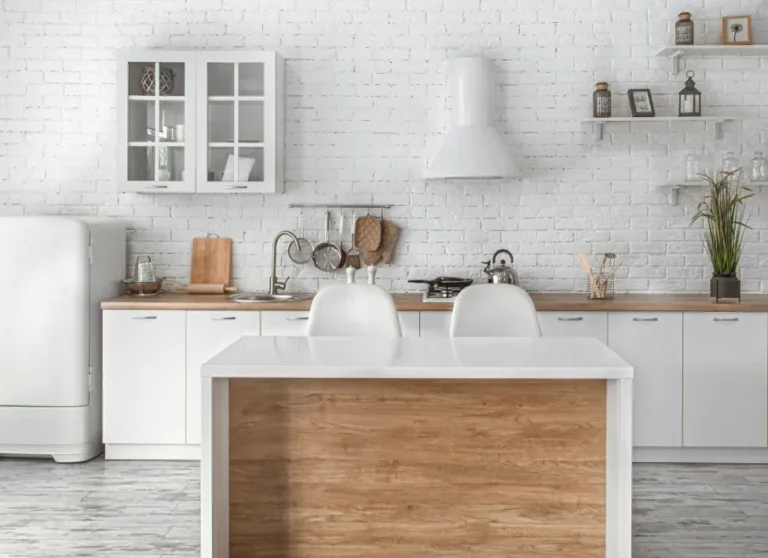 Clean, tidy modern kitchen after housekeeping in Fuquay-Varina, NC