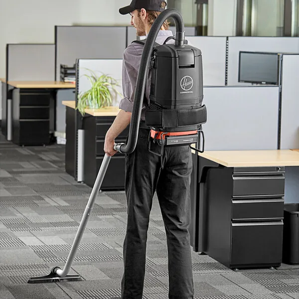 Commercial office vacuuming between cubicles near RTP, NC