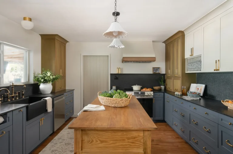Move-in ready kitchen with painted cabinets in Holly Springs, NC