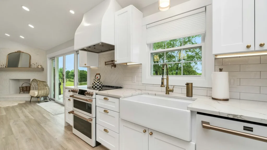 Spotless kitchen after a vacation rental turnover clean in Raleigh, NC